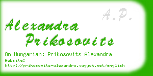 alexandra prikosovits business card